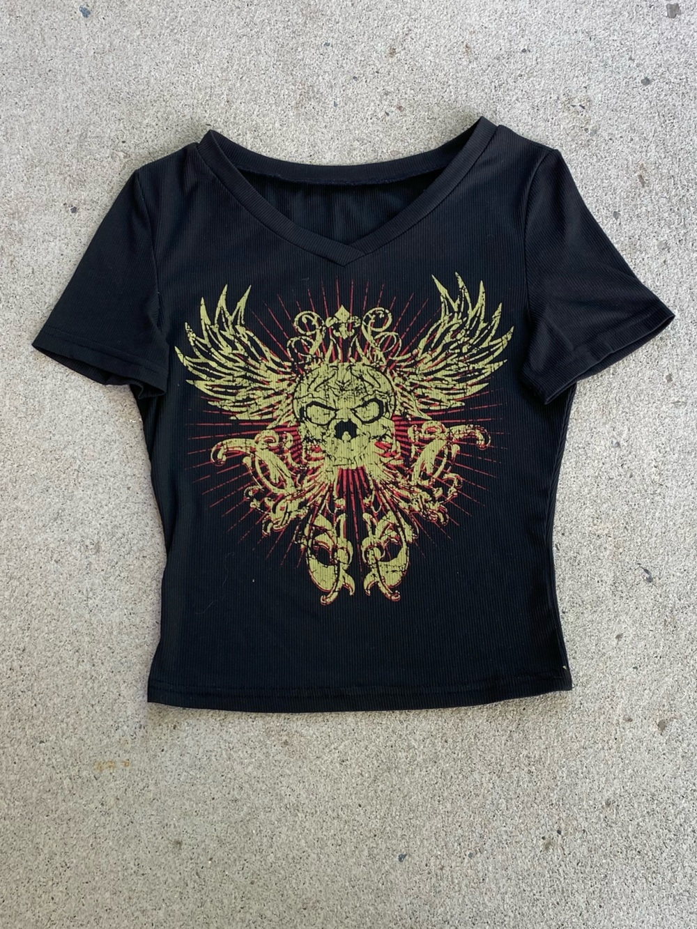 Y2k/Emo Skull Crop Top